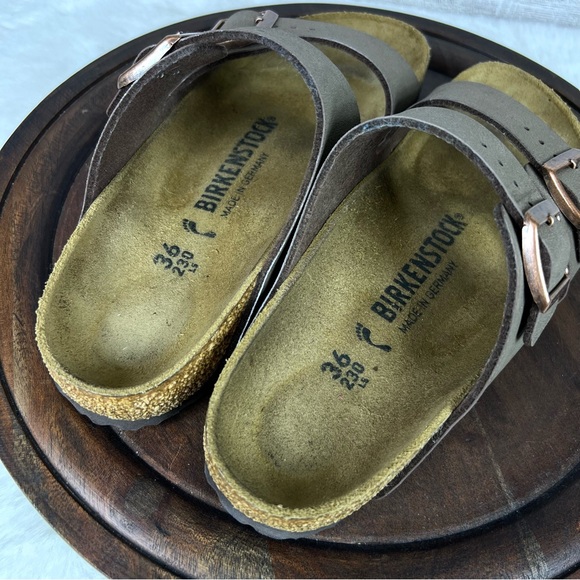 Birkenstock Women’s Arizona Mocca Strap Sandals Size 36 Narrow Fit - Picture 6 of 10